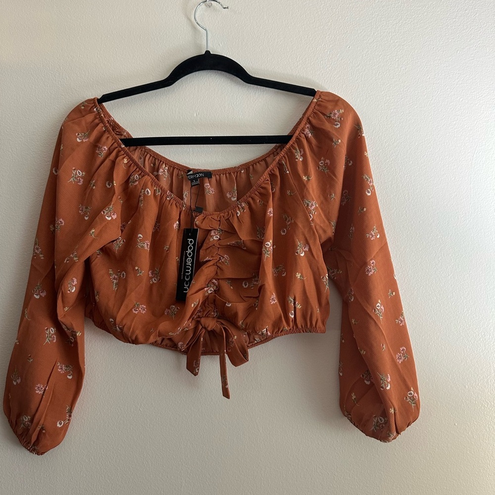 Papermoon Rust Floral Blouse